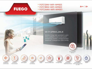 Fuego 24-ka A++ INVERTER FGTC24INV-WIFI-WMSE3 do -20 dva grijača — fotografija 1