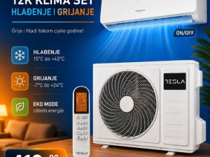 KLIMA UREDJAJ TESLA 12-KA, 5 GODINA GARANCIJA, AKCIJA