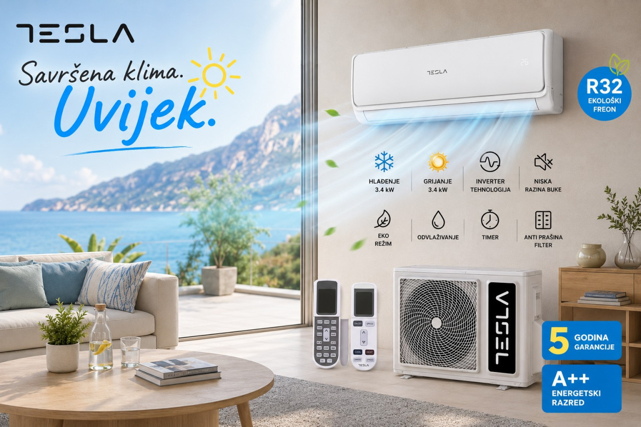 KLIMA UREDJAJ TESLA 12-KA INVERTER, 5 GODINA GARANCIJA, AKCIJA — fotografija 1