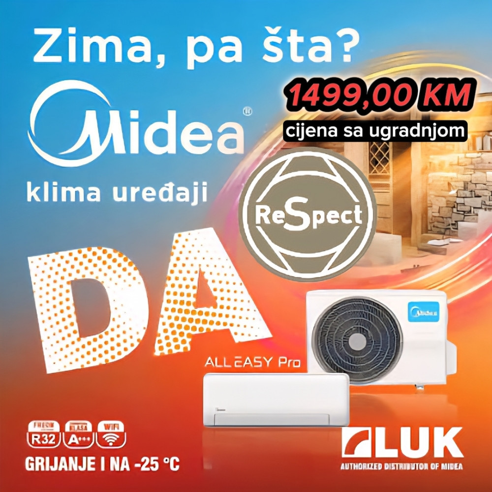 AKCIJA 1499,00 - MIDEA 12 ALL EASY PRO - SA UGRADNJOM — fotografija 1