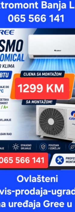 AKCIJA klima Gree 12 INVERTER sa montažom 1299 KM Banja Luka — fotografija 1
