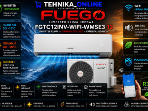 Inverter klima 12 -20 FUEGO Grijac vanjske jedinice, WIFI — fotografija 1