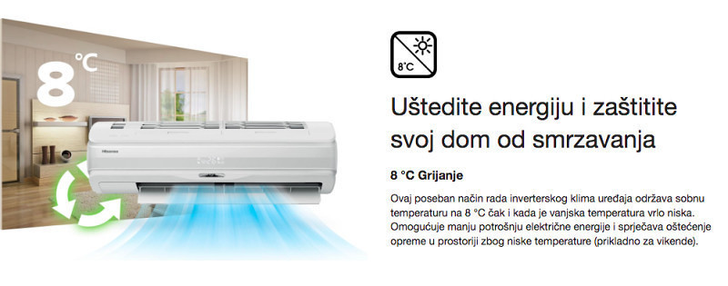 Hisense 24-ka CF70 INVERTER -20 WiFi Expert Smart klima 24 — fotografija 1