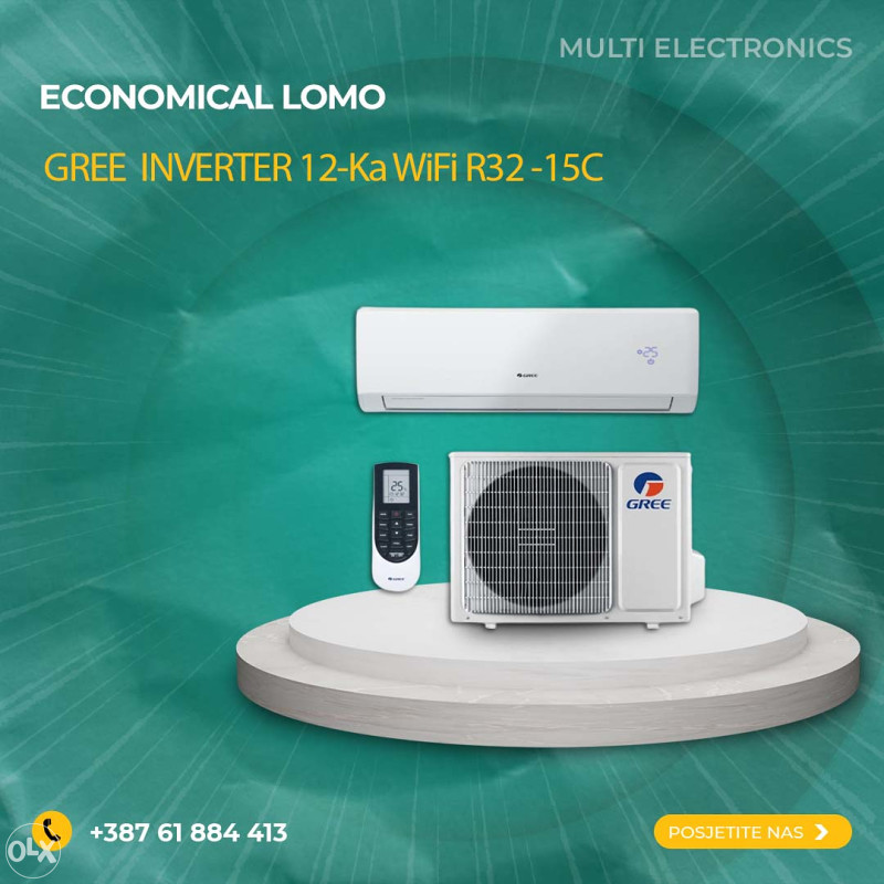 Klima GREE LOMO ECONOMICAL  Inverter 3.5kW 12ka -15C Wi-Fi — fotografija 1
