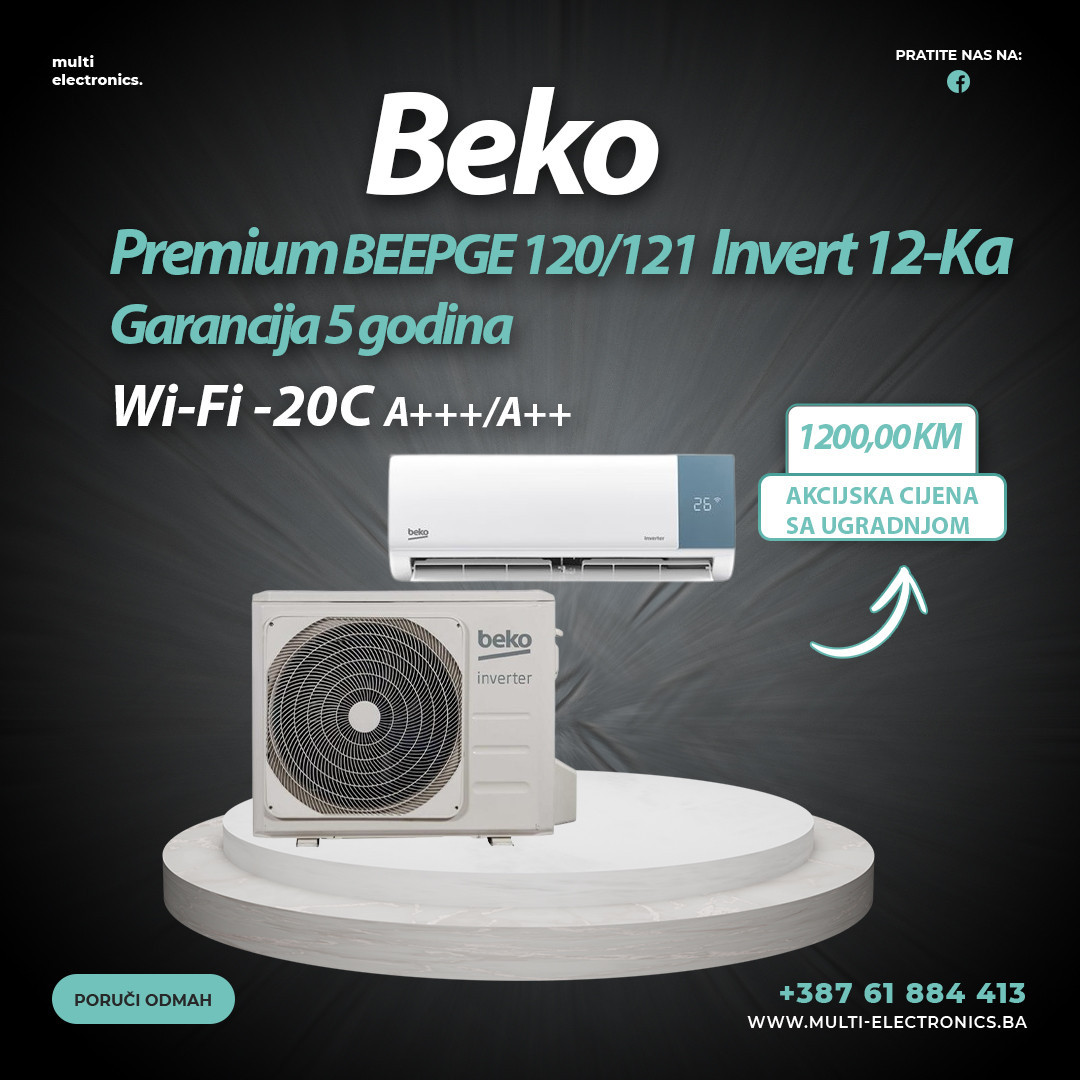 Klima BEKO Premium Inverter -20C WiFi BEEPGE 120/121 — fotografija 1