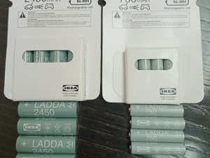 Punjive baterije AA 4x2450 mAh i AAA 4x750 mAh 1,2 V IKEA LADDA — fotografija 1