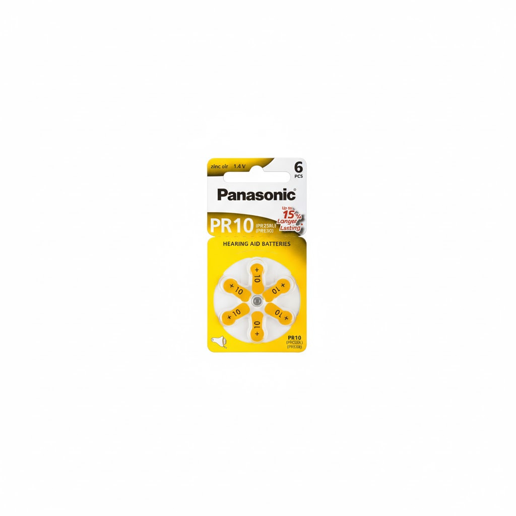 Baterija baterije slusni aparat 10 PR70 6KOM Panasonic 044387 — fotografija 1