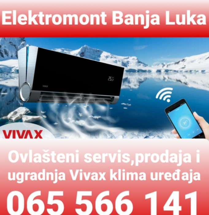 Klima Vivax -20C Black model INVERTER Elektromont B.Luk — fotografija 1