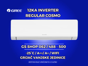 Klima GREE 12KA INVERTER Regular Cosmo -25 GRIJAČ VANJSKE — fotografija 1