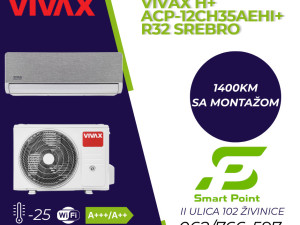 VIVAX H+ dizajn klima uređaja ACP-12CH35AEHI+ R32 -25 sa montažom