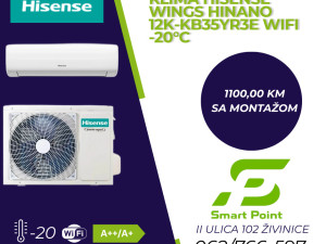 HISENSE KB35 Klima inverter 3.5 KW 12ka -20C WI-FI sa montazom — fotografija 1