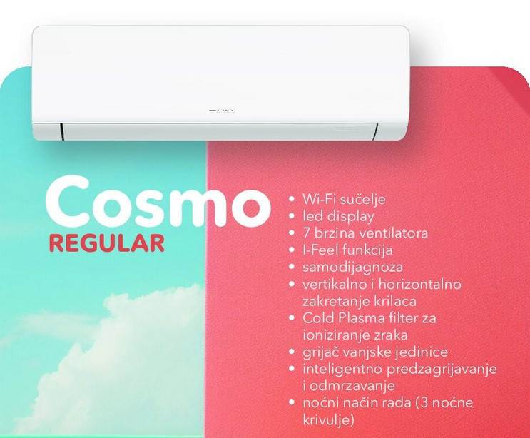 KLIMA GREE COSMO REGULAR 12ka GWH12AWCXB -25 — fotografija 1