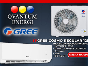 KLIMA GREE COSMO REGULAR 12K -25 WIFI CIJEVI I NOSACI DOSTAVA