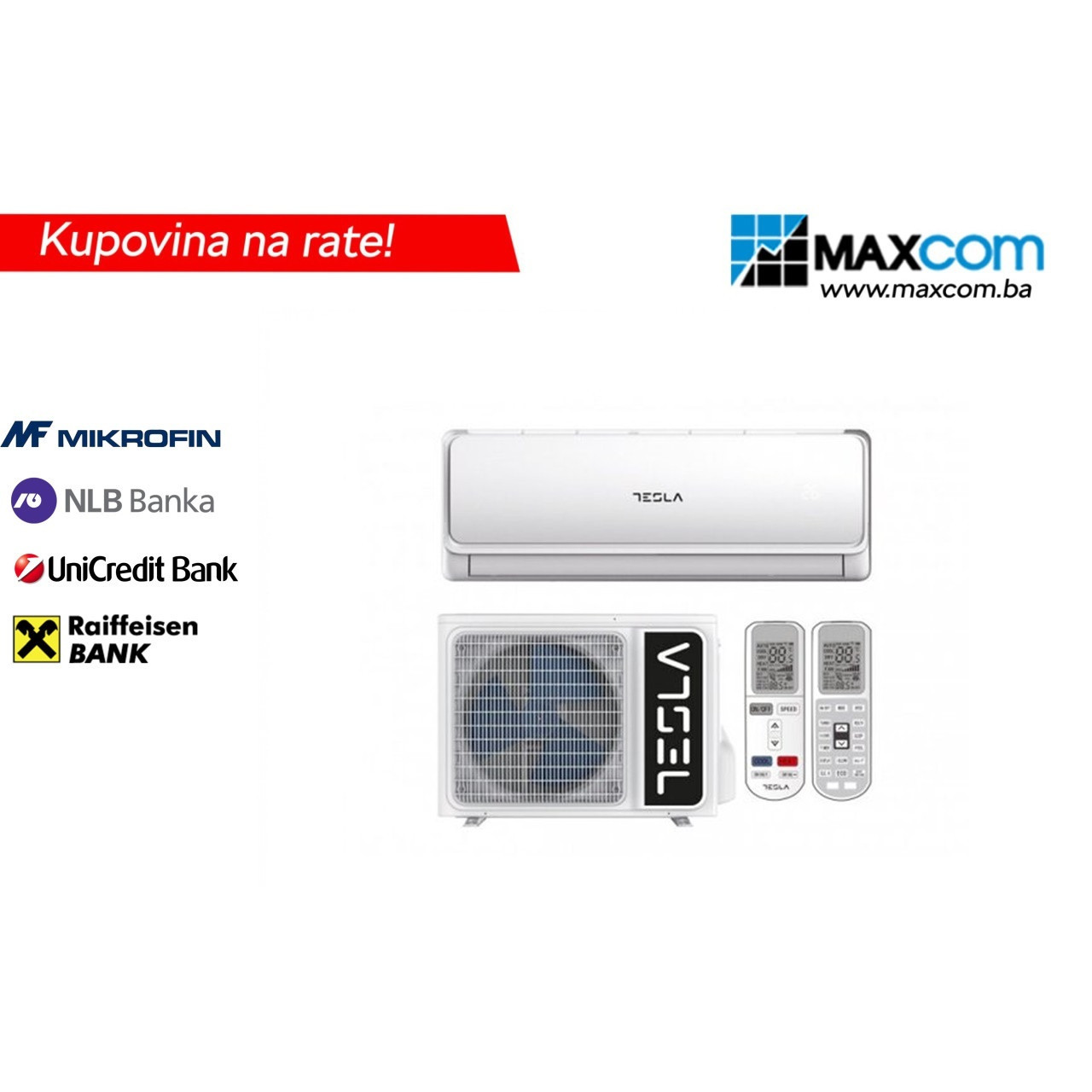 Tesla Klima Classic 12K TA36FFLL-1232IA Inverter SA UGRADNJOM — fotografija 1