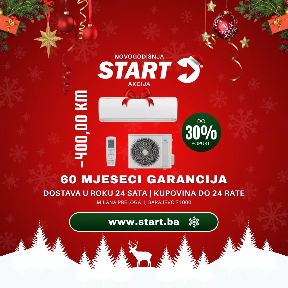 TOP AKCIJA - Azuri ARIES 5.3 kW 18ka Inverter A++/A+ WiFi — fotografija 1
