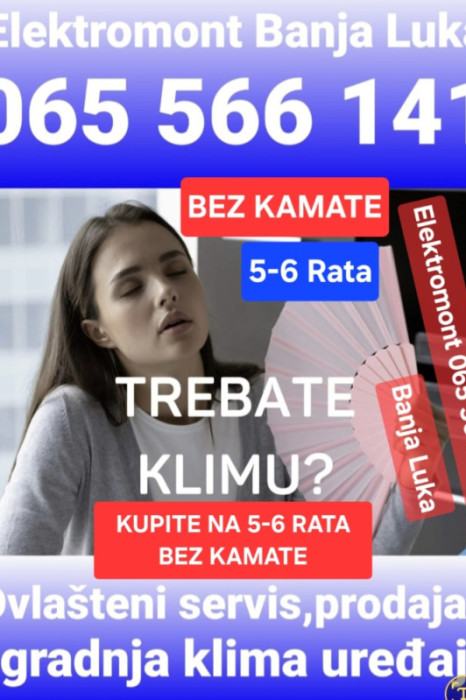 AKCIJA klima INVERTER sa montažom 065 566 141 Elektromont B.Luka — fotografija 1