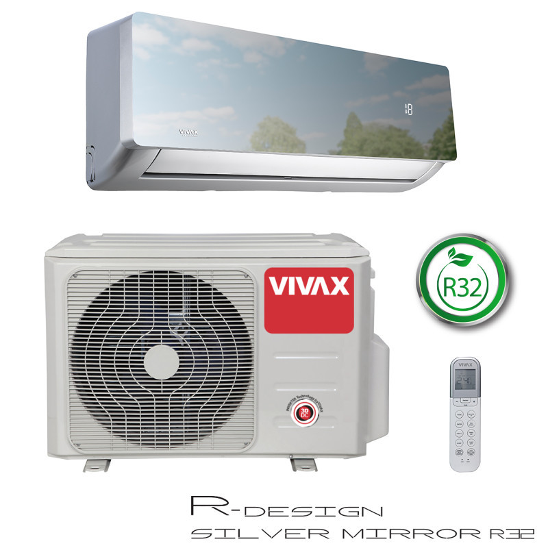 Klima inverter Vivax R Dizajn Silver-Mirror 12-ka — fotografija 1