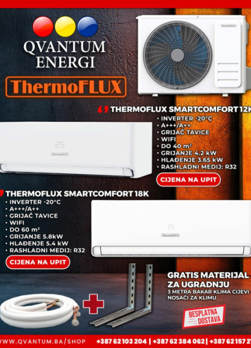 THERMOFLUX KLIMA -20 WIFI A+++ GRIJAČ MATERIJAL DOSTAVA — fotografija 1