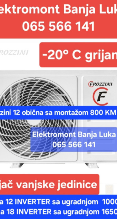 Klima 12 Frozzini -20C sa ugradnjom 1000KM B.Luka 065 566 141 — fotografija 1