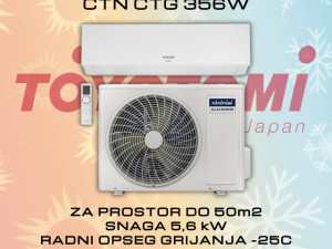 KLIMA SA UGRADNJOM INVERTER 18ka TOYOTOMI CTN CTG 356W SA WI-FI