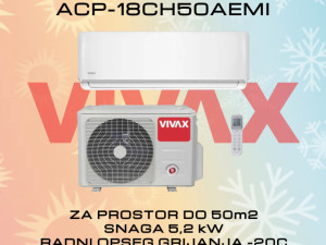 KLIMA SA UGRADNJOM INVENTER 18ka VIVAX ACP-18CH50AEMI