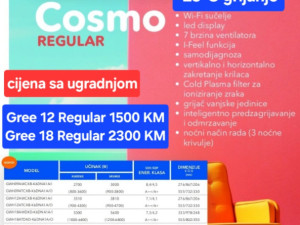 AKCIJA klima Gree COSMO REGULAR -25C NOVI MODEL sa ugradnjom — fotografija 1