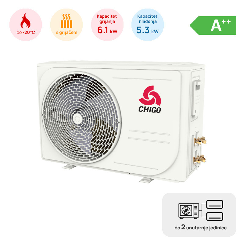 Multi split Chigo vanjska jedinica 5.3kW A++ -20 do 55C, grijač — fotografija 1