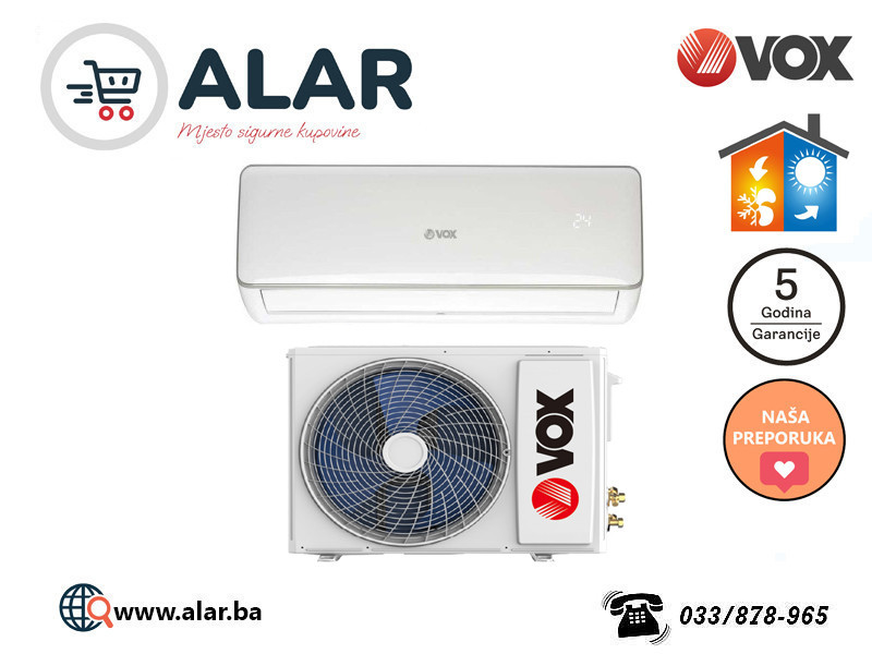 Klima VOX 12 INVERTER GRIJE/HLADI IFG12-AACT — fotografija 1