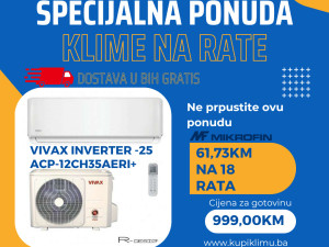 Klima uređaji NA RATE, Vivax, Gree, Mitsubishi VIDI SLIKE — fotografija 1