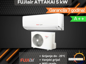Inverter klima FujiAir Attakai 5 kW A+++, -35C — fotografija 1