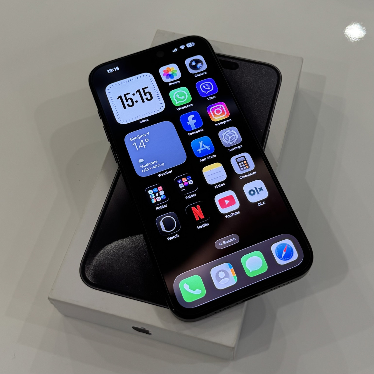 iPhone 15 Pro Max 256GB Titanium Black STANJE 10/10 — fotografija 1